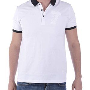 Versace Jeans White Pique Polo T-Shirt